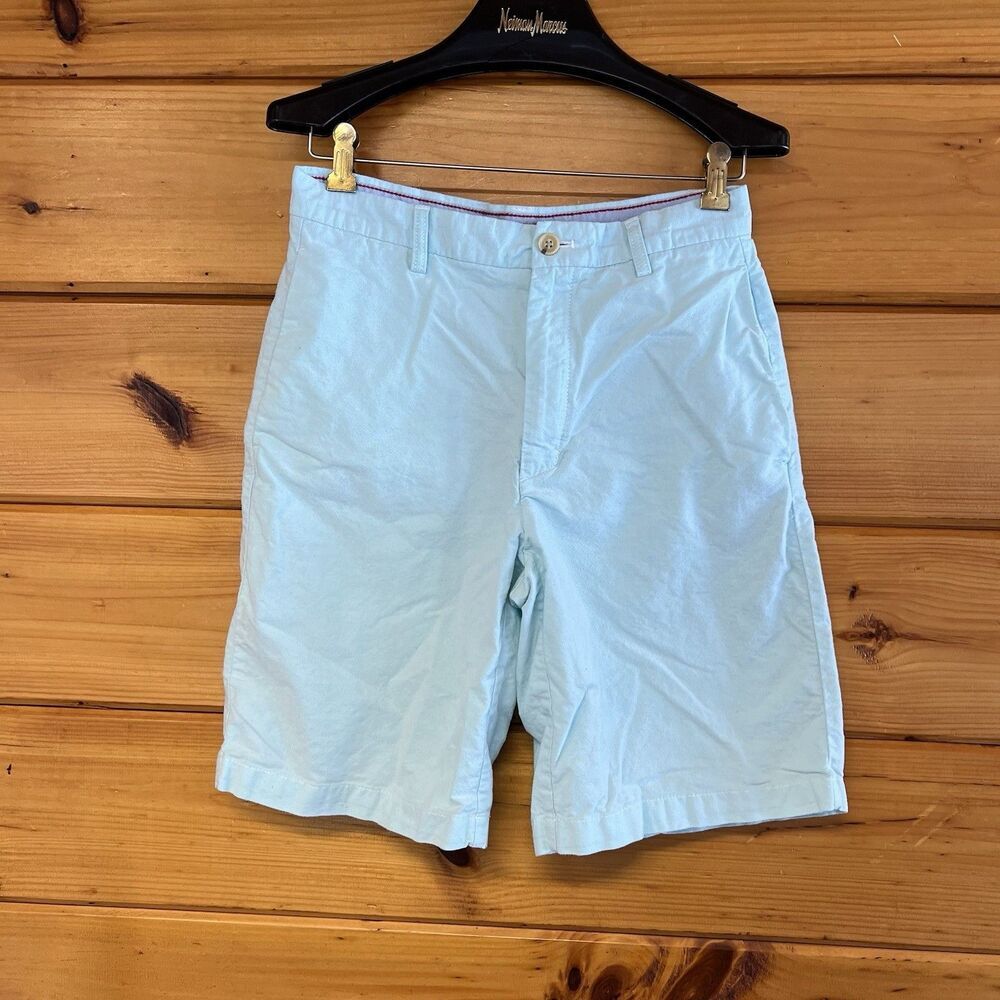 IZOD Shorts Mens Casual Size 30 Teal Aqua Turquoise Cotton Flat Front